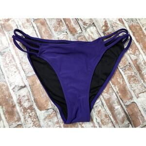 YOLIPULI Bikini Bottoms Size Medium PURPLE Swimwear SUMMER TRIPLE STRAPS NWOT